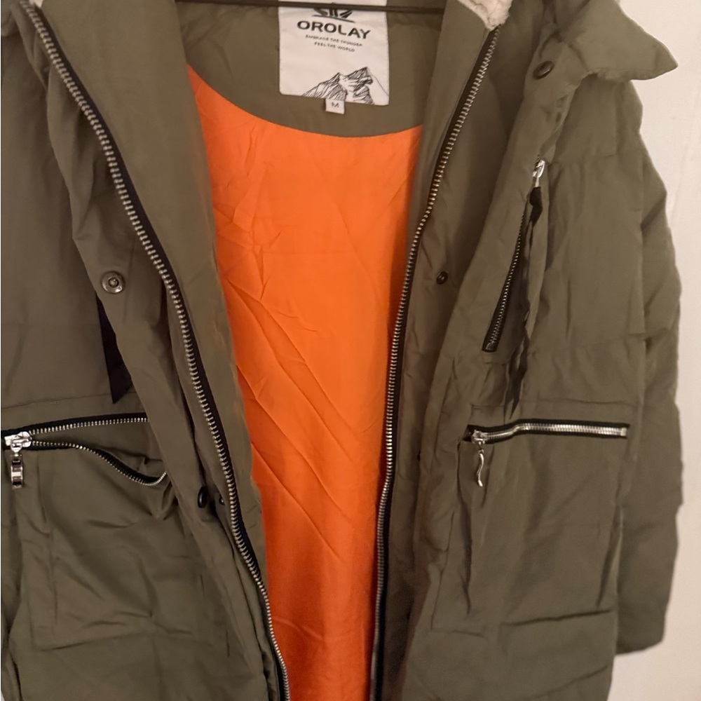 Orolay Women's Olive Puffer Jacket